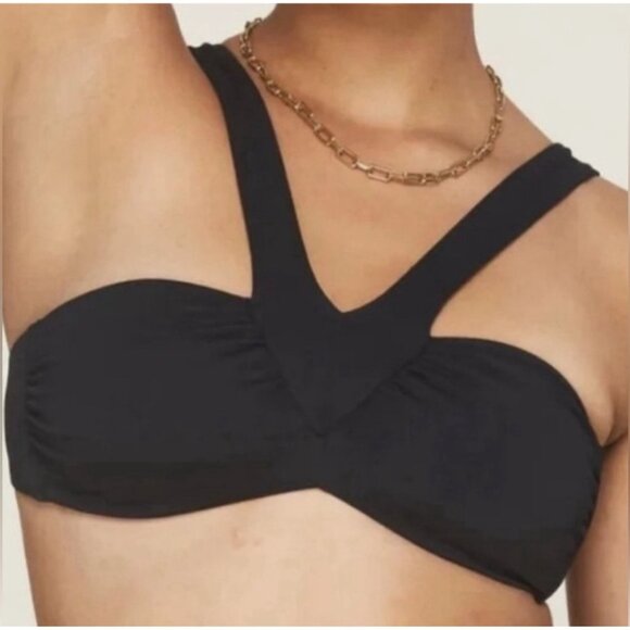 Andie Other - Andie Swimwear Demi Moore The Monaco Bikini Top Sz Small Womens Black NWT